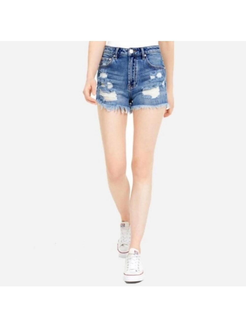 KENDALL AND KYLIE The Icon Distressed Shorts Size 9 New